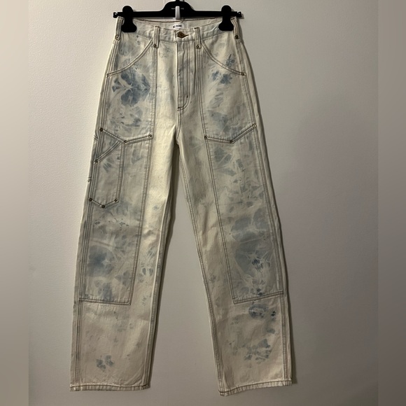 REDONE SUPER HIGH WORKWEAR JEANS in Sunbleached - Picture 6 of 8